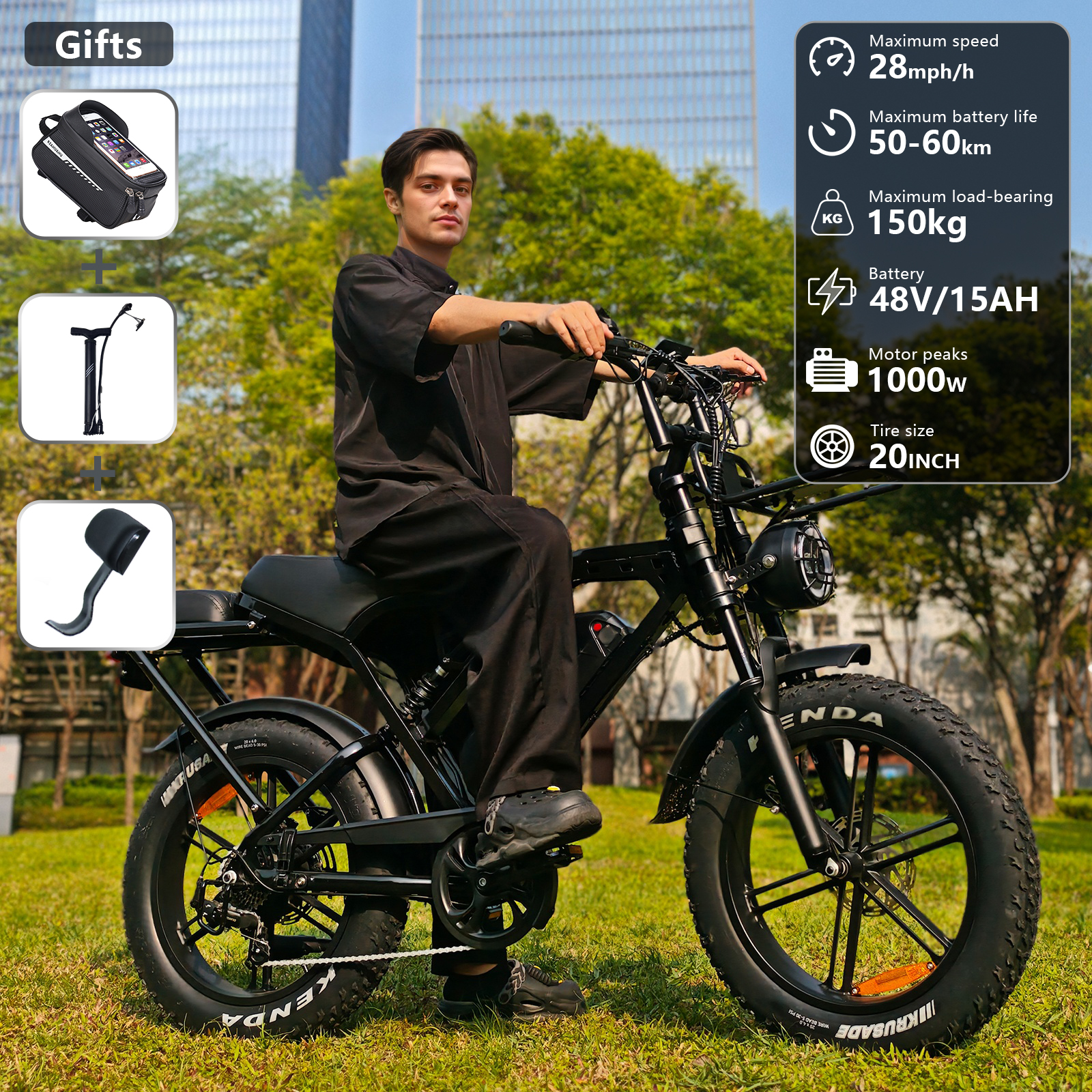 Outdoor Power And Pedal - X80 Pro Adult Ebike 20 inch