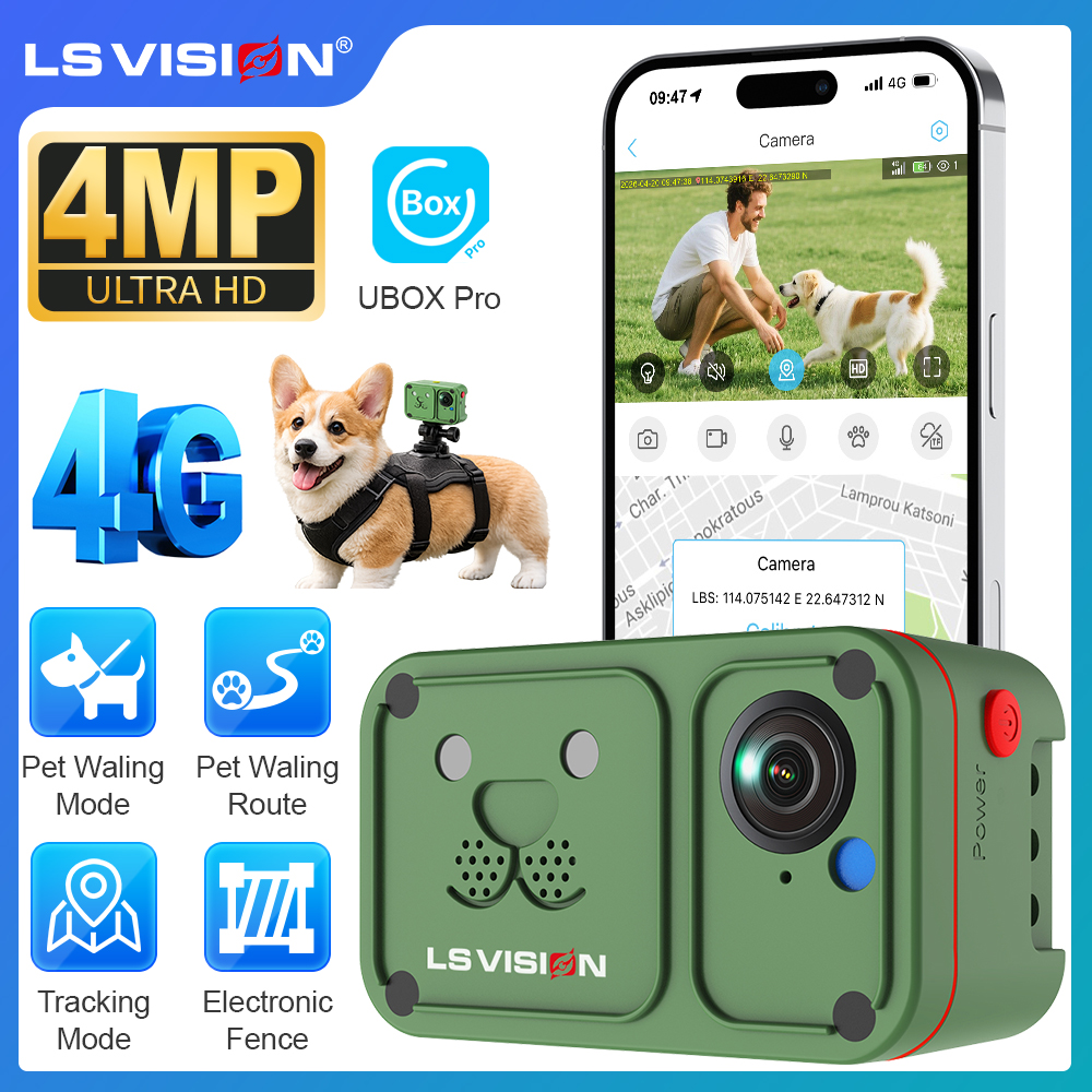 Outdoor Power G Sensor - LS VISION 4MP 4G Sim Pet