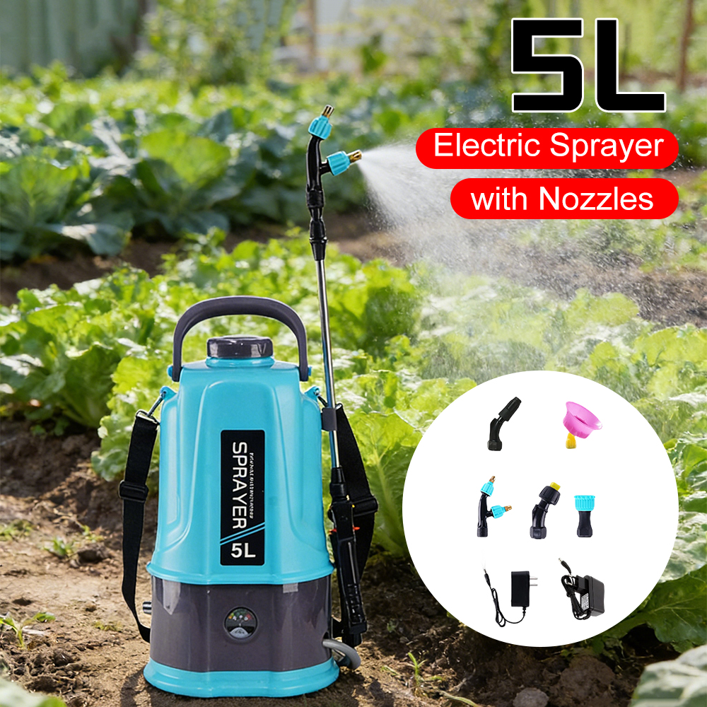 Electric Sprayer Backpack - 5L Electric Sprayer with 5 Mist