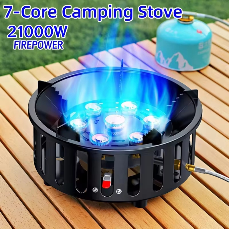 Outdoor Power Heater - 21000W 7-Core Camping Stove High-Power Strong