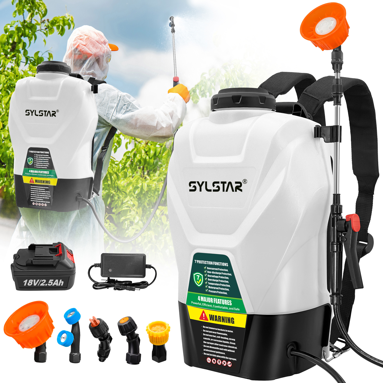 Electric Sprayer Backpack - 16L Garden Electric Sprayer Agricultural Irrigation