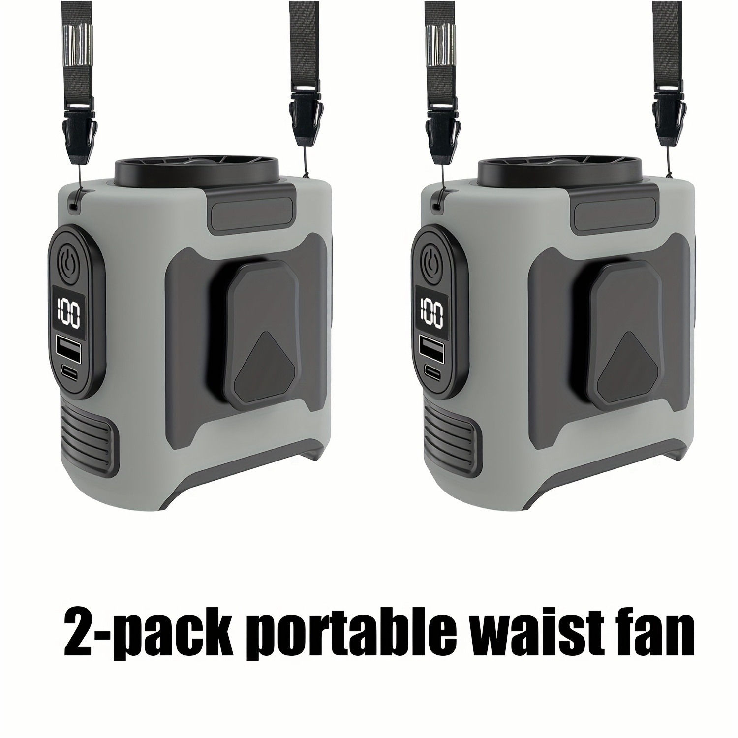 Outdoor Power Hours - 1/2pcs Portable Waist Fan with Dual