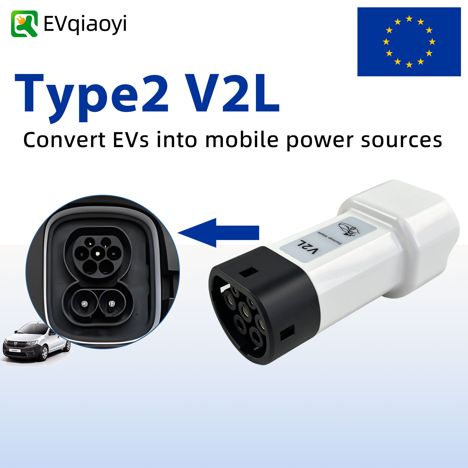 EVqiaoyi 16A Type2 V2L Dischar – Outdoor Power Inc Bewertung und Preis