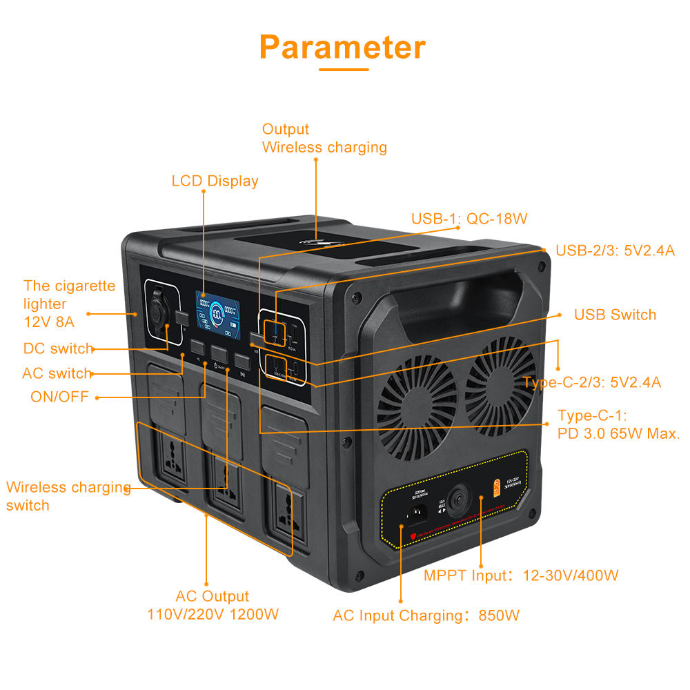 1200W Portable Solar Generator – Outdoor Power Generator Bewertung und Preis