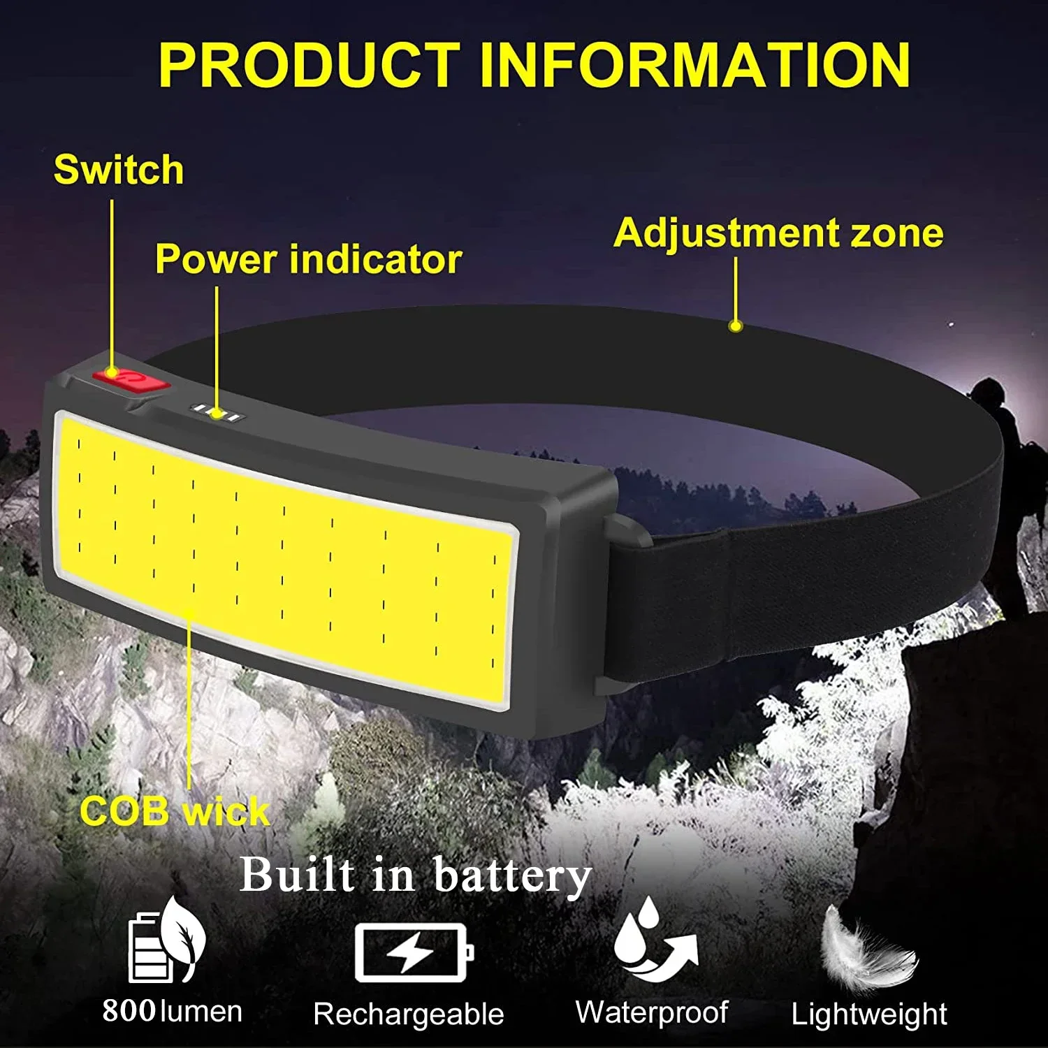 Powerful COB LED Headlamp Type – Outdoor Power Inc Bewertung und Preis
