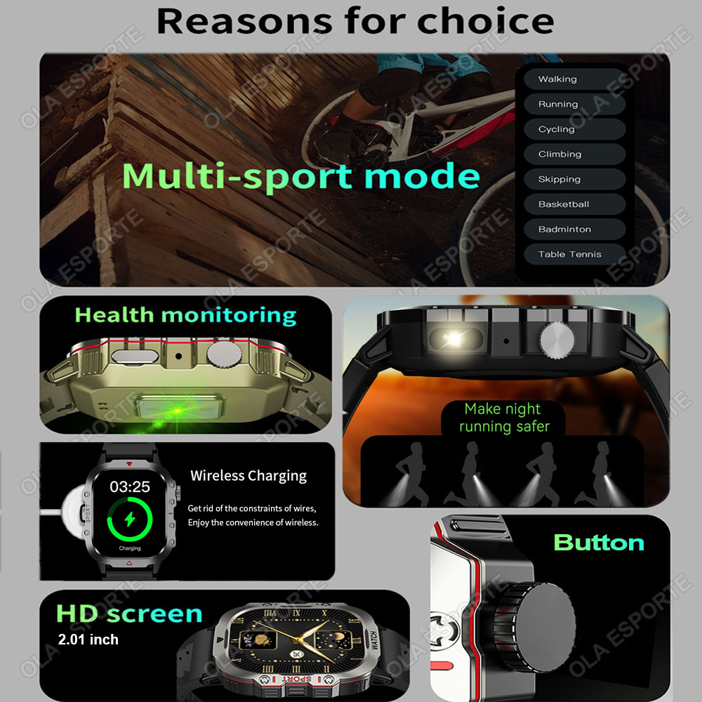 2026 New Military Smart Watch  – Outdoor Power Hours Bewertung und Preis