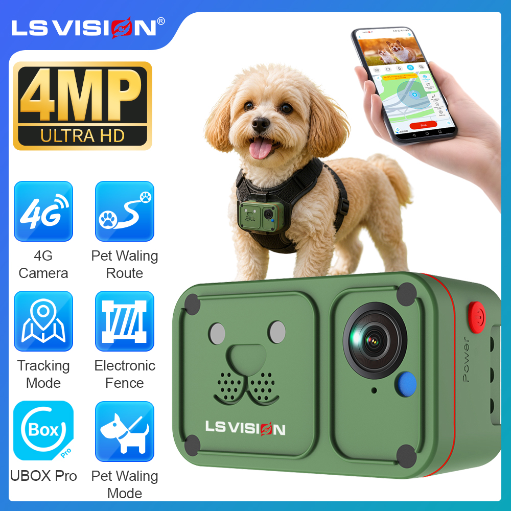 LS VISION 2K 4G Pet Collar Cam – Outdoor Power G Sensor Bewertung und Preis