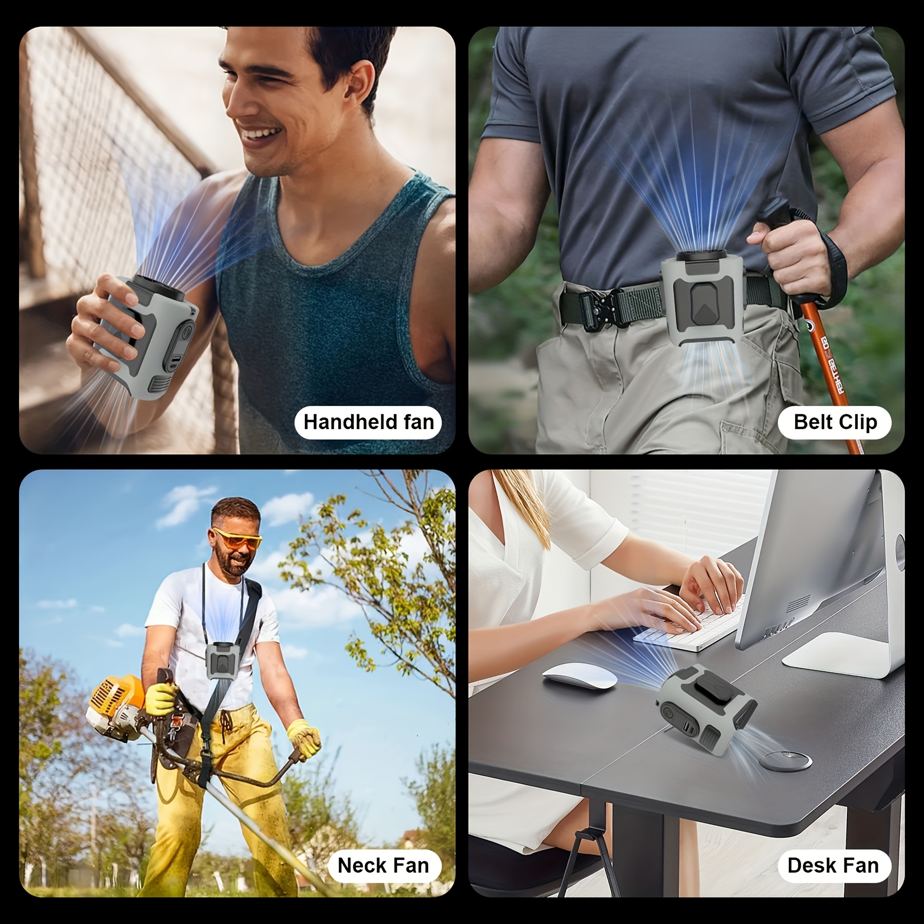 1/2pcs Portable Waist Fan with – Outdoor Power Hours Bewertung und Preis